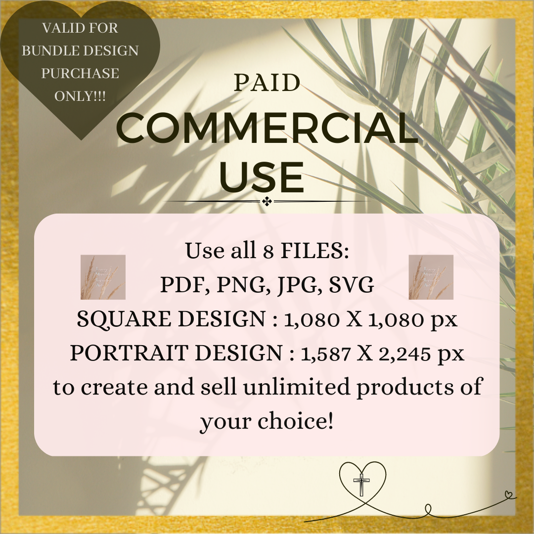 COMMERCIAL USE Bundle Designs in Portrait & Square