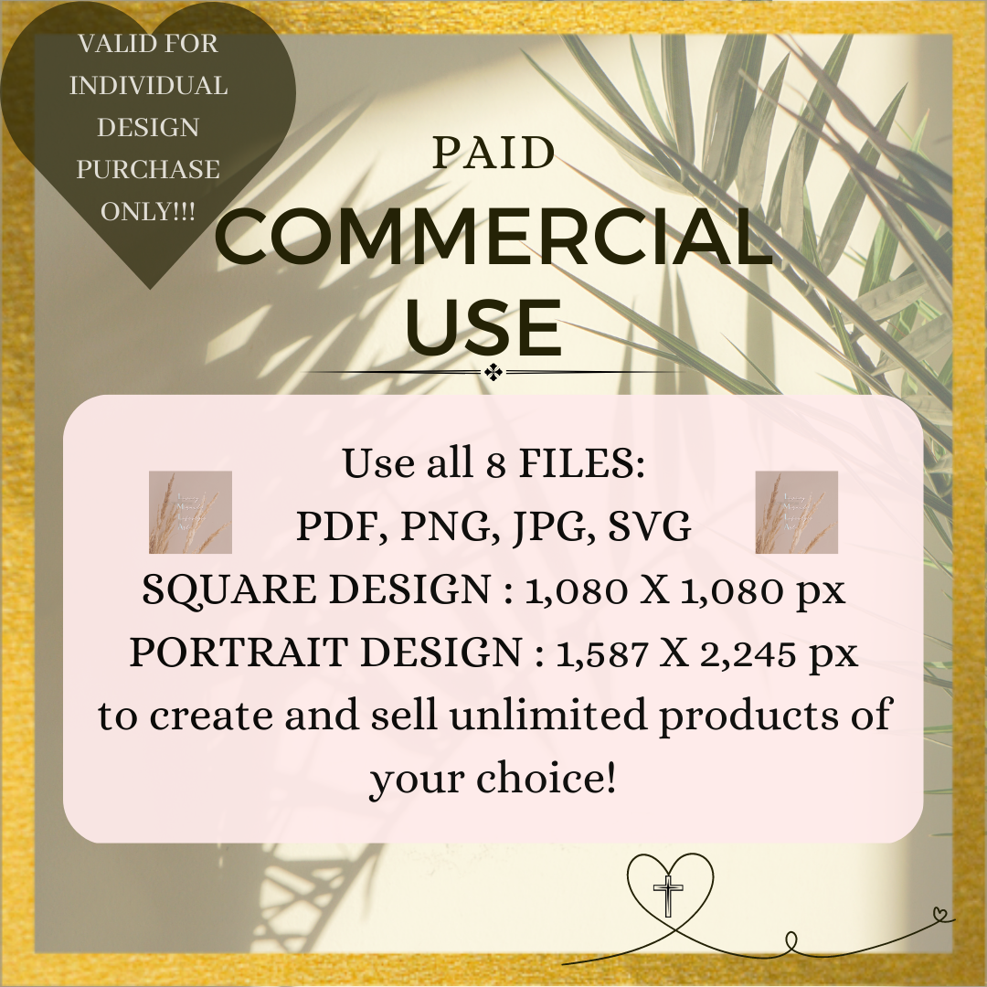 COMMERCIAL USE Individual Design in Portrait & Square